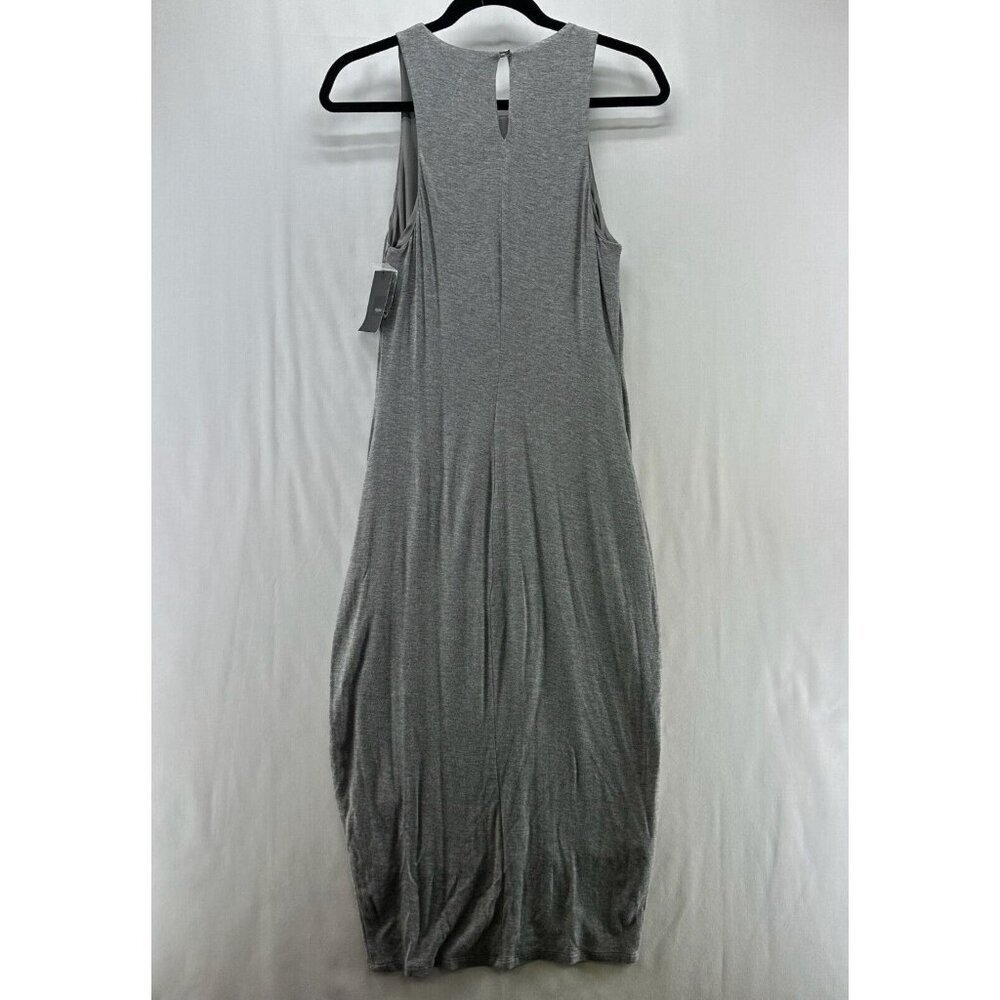 Mossimo Dress Sz S Embellished Lantern Tank Maxi Back Keyhole Stretch Rayon Gray - Picture 2 of 10